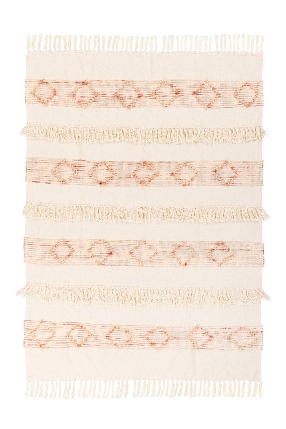 Kayoom Decke Bohist 225 Rosa / Creme