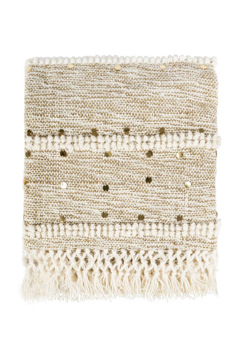 Kayoom Decke Bohist 425 Creme / Khaki Schlussverkauf