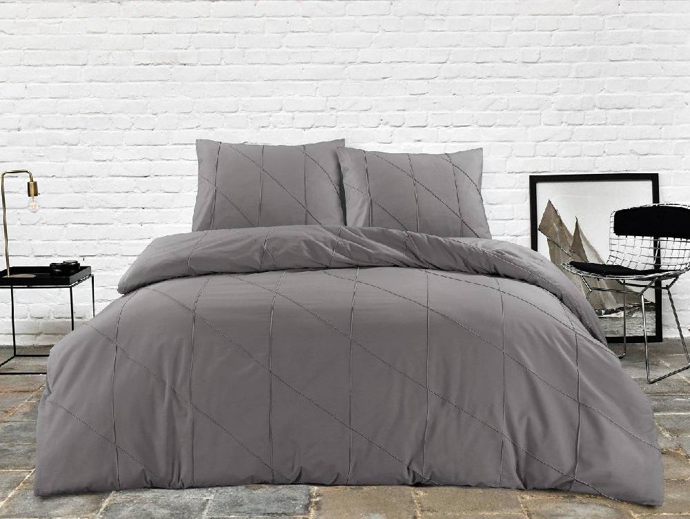 Kayoom Bettwäsche Lamia 125 Grau 155cm x 220cm Fabrikverkauf