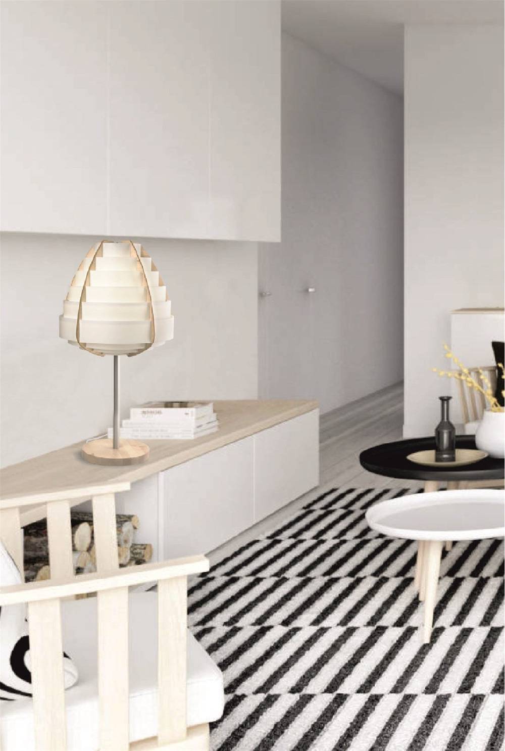 Kayoom Design-Tischlampe - Tischlampe Soleil 110 Weiß Bis zu 65% Rabatt