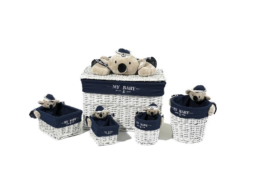 Kayoom Korb-Set Koala 200 Blau / Weiß Angebote
