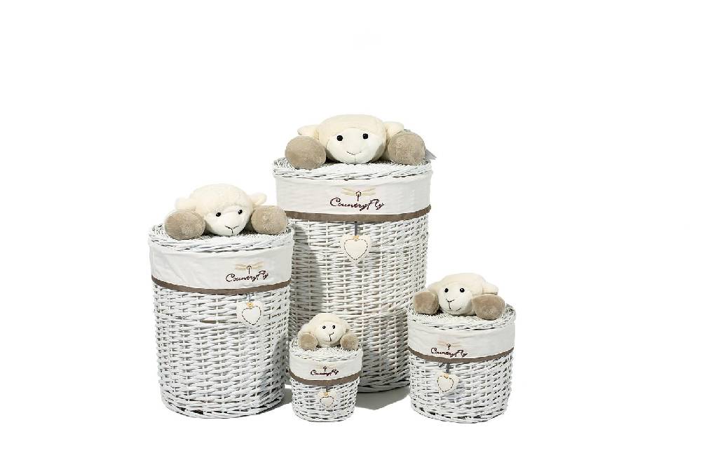 Kayoom Korb-Set Sheep II 204 Grau / Weiß