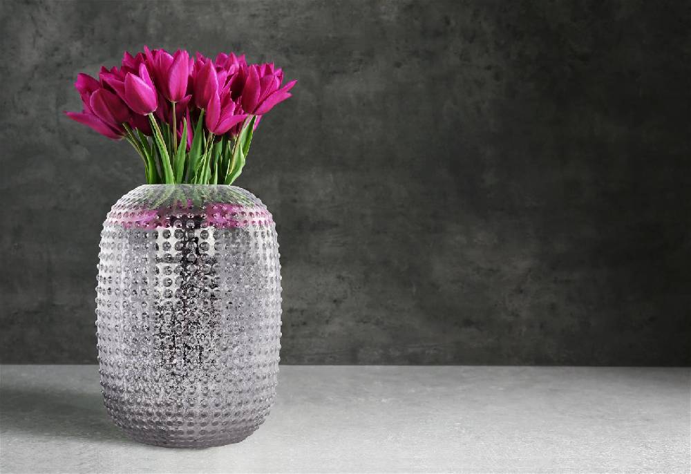 Kayoom Glasvase Agave 180 Silber Fabrikverkauf