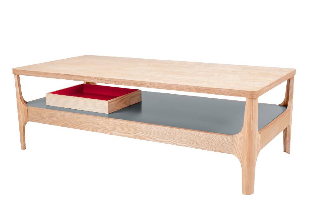 Kayoom Kaffeetisch Addison I Esche / Grau Begrenztes Angebot
