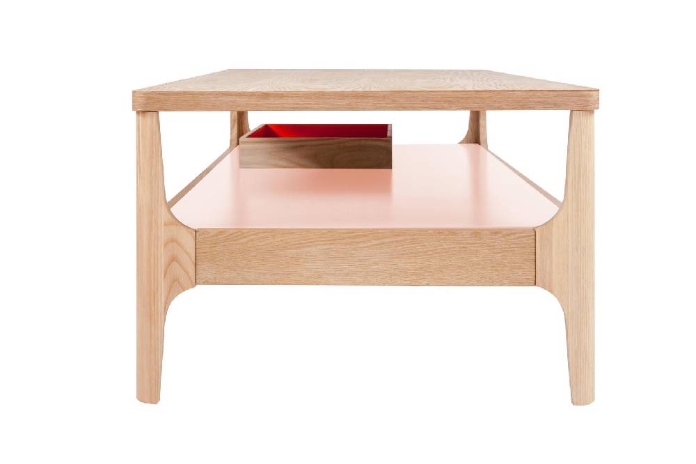 Kayoom Kaffeetisch Addison III Esche / Rosa Exklusivangebot