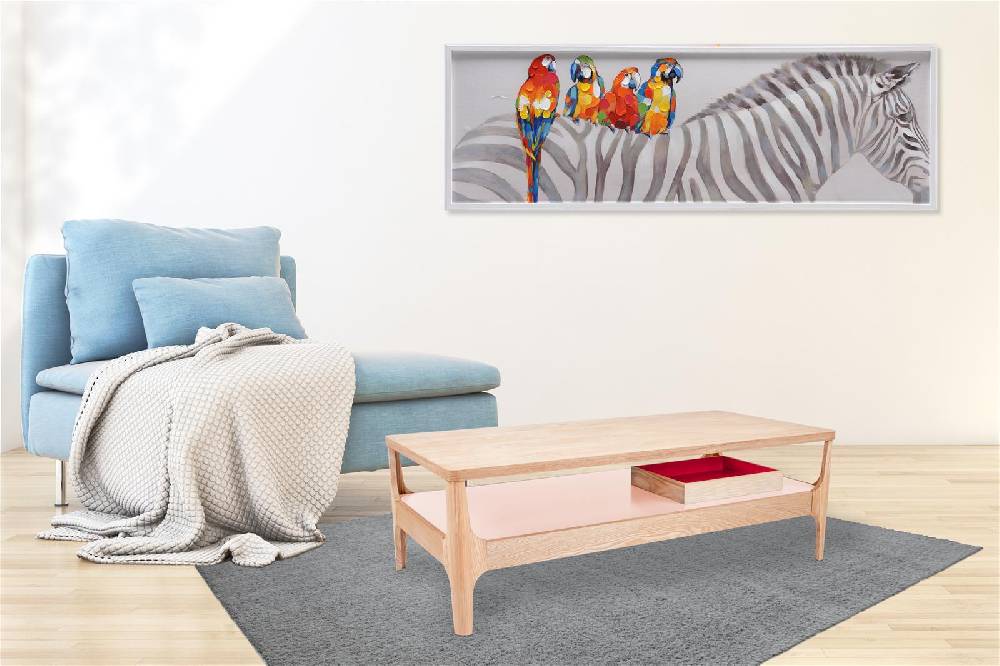 Kayoom Kaffeetisch Addison III Esche / Rosa Exklusivangebot