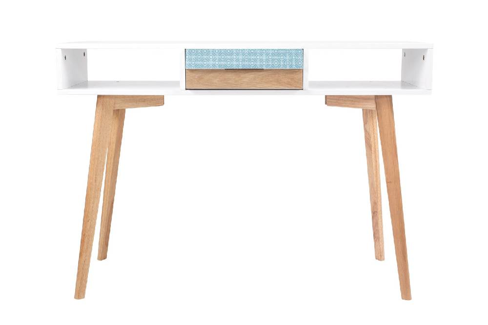 Kayoom Konsolentisch Megan Weiß / Blau / Holz Vatertagsangebot