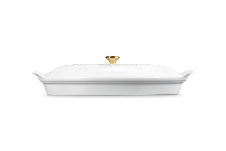 ﻿Le Creuset Fischbackform Tradition mit Deckel aus Steinzeug Nur für heute