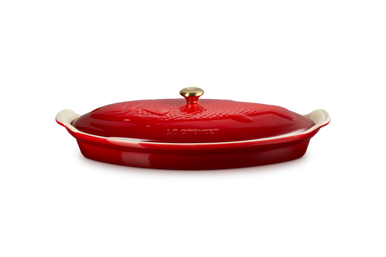 Le Creuset Fischbackform Tradition mit Deckel aus Steinzeug Super Rabatt