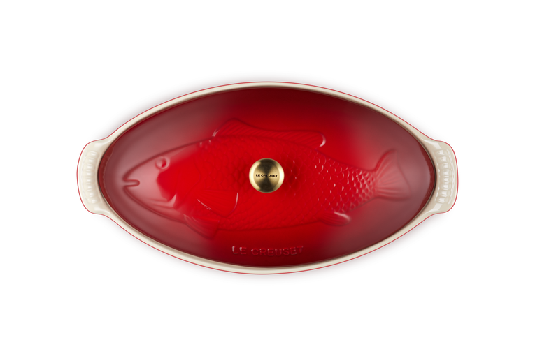 Le Creuset Fischbackform Tradition mit Deckel aus Steinzeug Super Rabatt