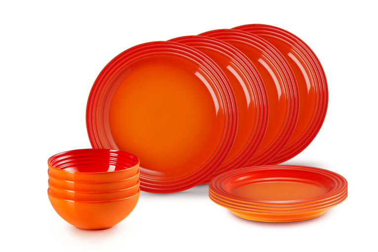 Le Creuset 12-teiliges Geschirrset aus Steinzeug