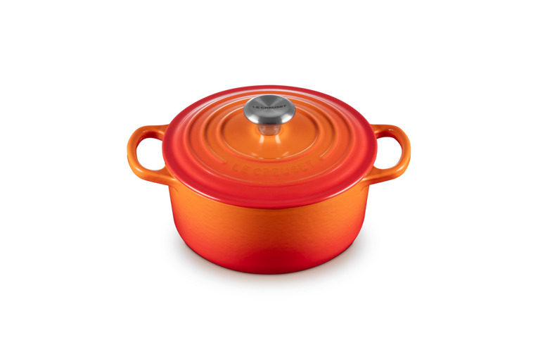 Le Creuset Runder Bräter aus Gusseisen Im Verkauf