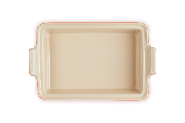 Le Creuset Rechteckige Auflaufform Tradition mit Deckel aus Steinzeug Meist gekauft