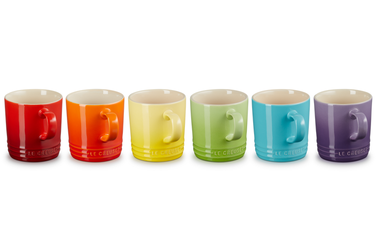 Le Creuset 6er-Set Becher Rainbow III aus Steinzeug