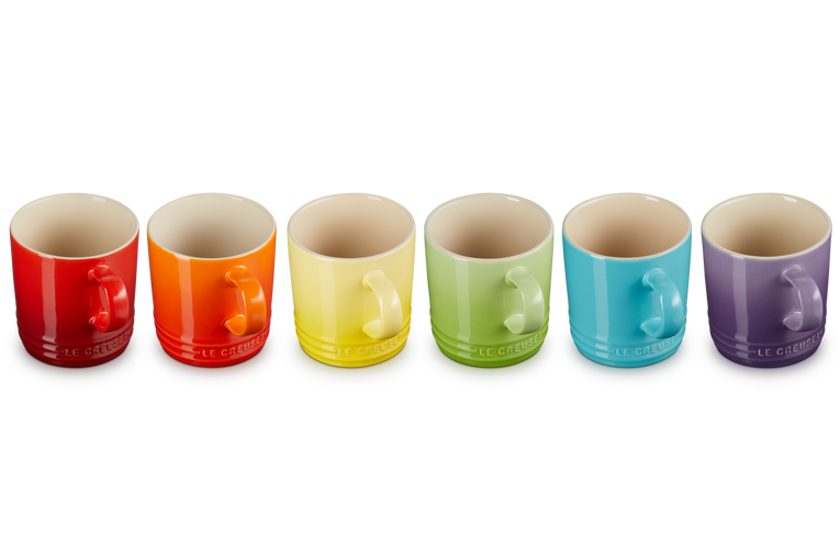 Le Creuset 6er-Set Becher Rainbow III aus Steinzeug Jubiläumsangebot