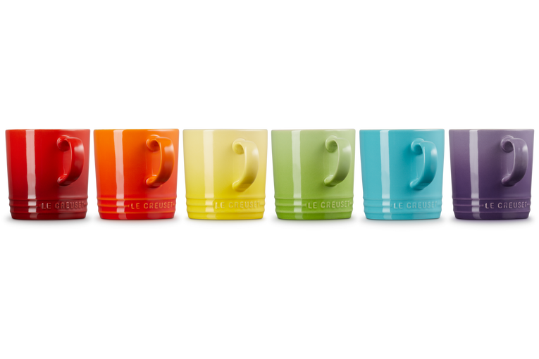 Le Creuset 6er-Set Becher Rainbow III aus Steinzeug Jubiläumsangebot