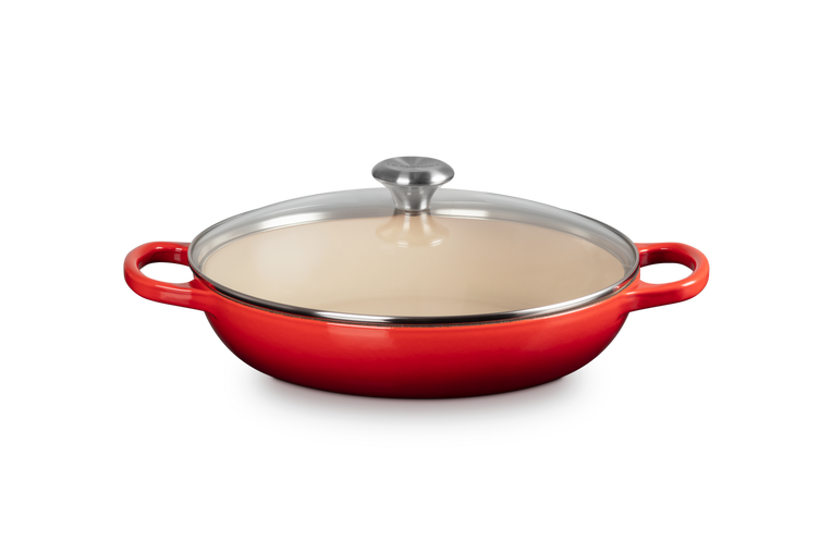 Le Creuset Runder Gourmet-Profitopf aus Gusseisen mit Glasdeckel