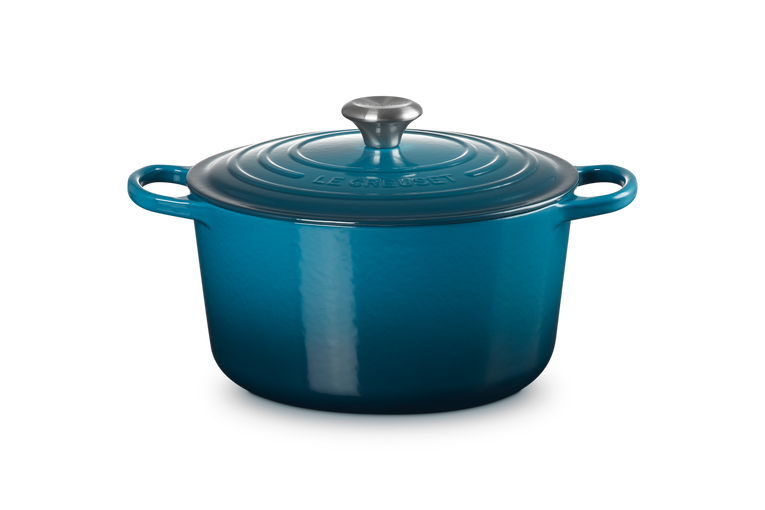 Le Creuset Hoher runder Bräter aus Gusseisen