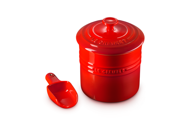 Le Creuset Futter Vorratsdose mit Schäufelchen aus Steinzeug Bis zu 50% Rabatt