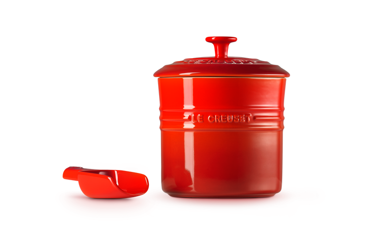 Le Creuset Futter Vorratsdose mit Schäufelchen aus Steinzeug Bis zu 50% Rabatt