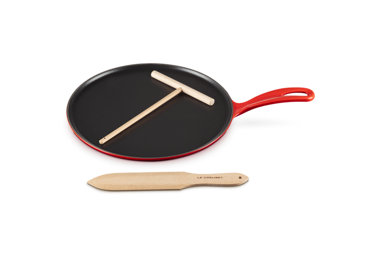 Le Creuset Kleine Crêpespfanne aus Gusseisen Auslauf