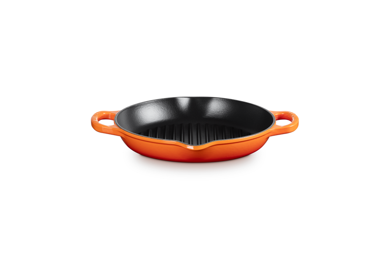 Le Creuset Hohe runde Grillpfanne aus Gusseisen