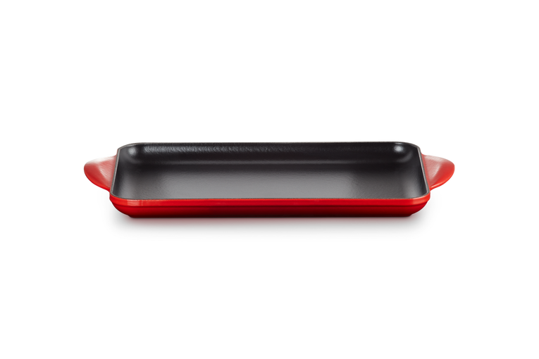 Le Creuset Rechteckige glatte Grillplatte aus Gusseisen