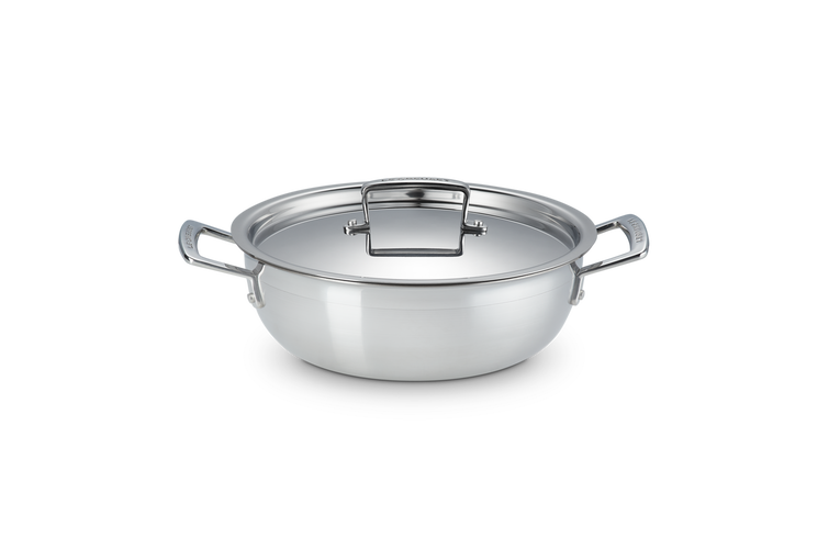 Le Creuset Antihaftbeschichtete Schmorpfanne aus 3-ply Edelstahl