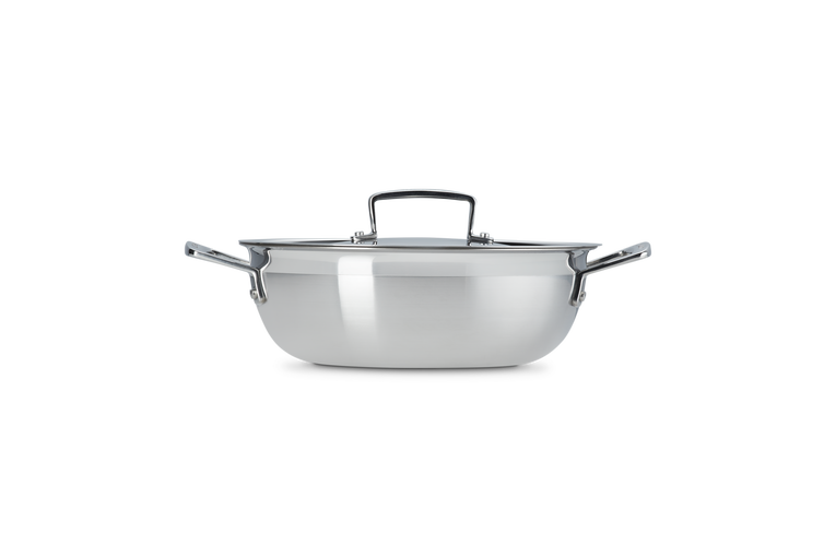 Le Creuset Antihaftbeschichtete Schmorpfanne aus 3-ply Edelstahl Online Shopping