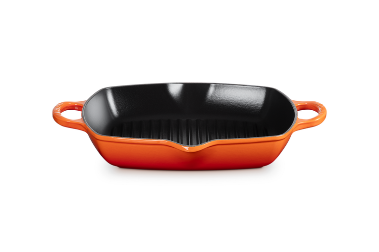 Le Creuset Hohe quadratische Grillpfanne aus Gusseisen