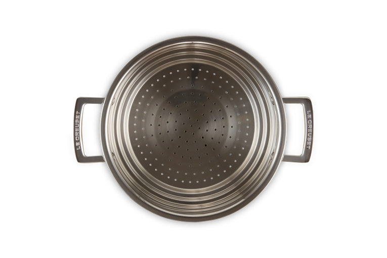 Le Creuset Multi-Dämpfeinsatz aus Edelstahl mit Glasdeckel Letzter Tag