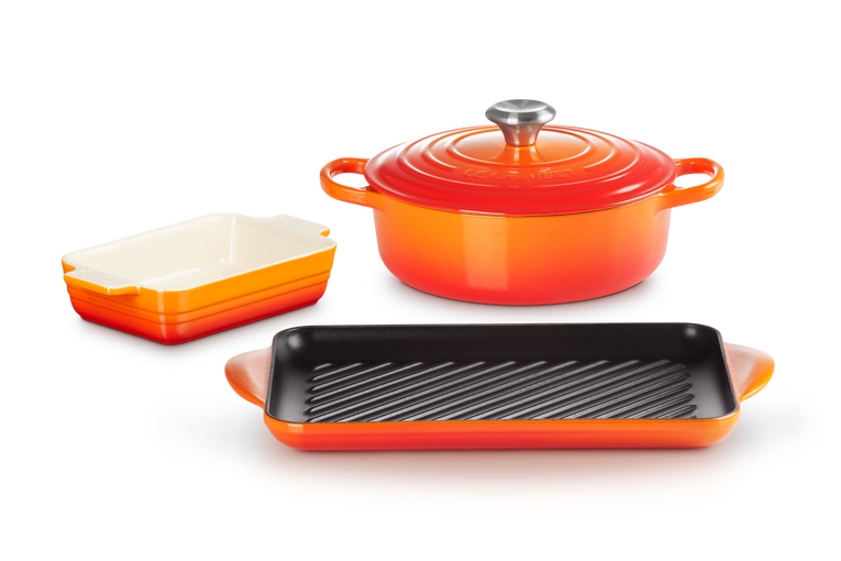 Le Creuset 2-teiliges Gusseisen Starter-Set mit Auflaufform