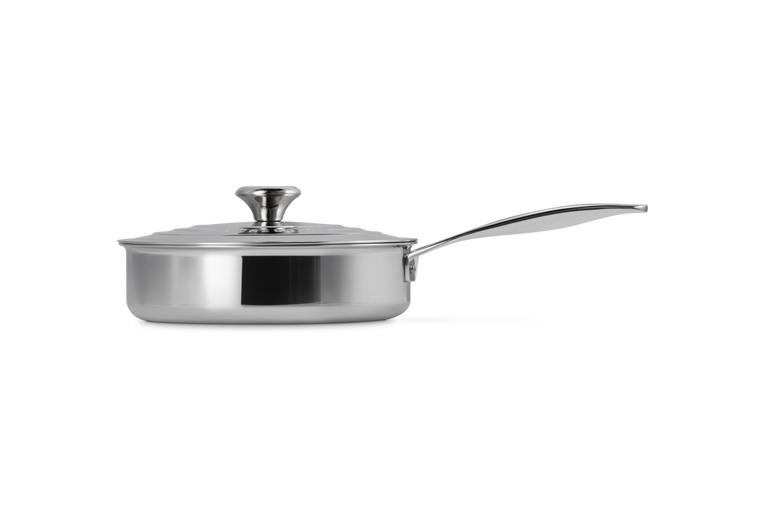 Le Creuset Unbeschichtete Sautépfanne aus 3-ply PLUS Edelstahl mit Griff 50% Rabatt für begrenzte Zeit
