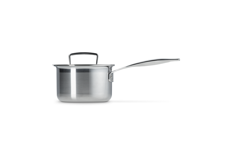 Le Creuset Stielkasserolle mit Deckel aus 3-ply Edelstahl Schlussverkauf