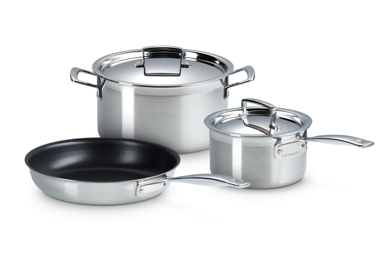 Le Creuset 3-teiliges Kochgeschirrset aus 3-ply Edelstahl