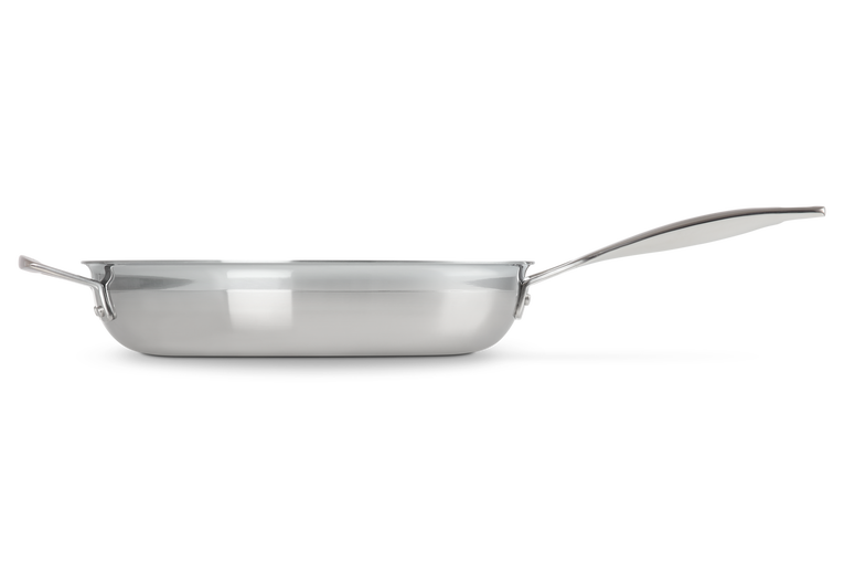 Le Creuset Antihaftbeschichtete Bratpfanne mit Gegengriff aus 3-ply Edelstahl Großer Ausverkauf