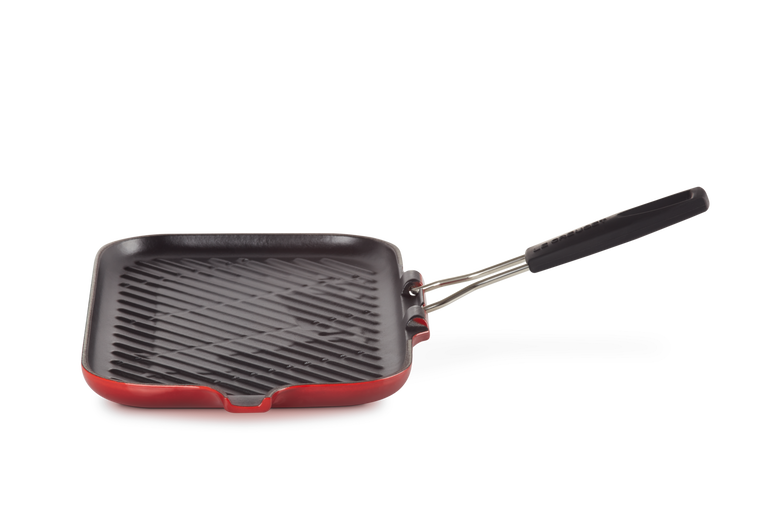 Le Creuset Rechteckige Grillpfanne mit Silikongriff aus Gusseisen