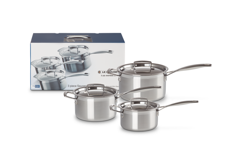 Le Creuset 3-teiliges Profitopfset aus 3-ply Edelstahl