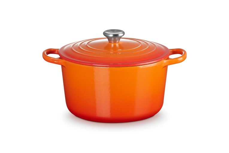 Le Creuset Hoher runder Bräter aus Gusseisen