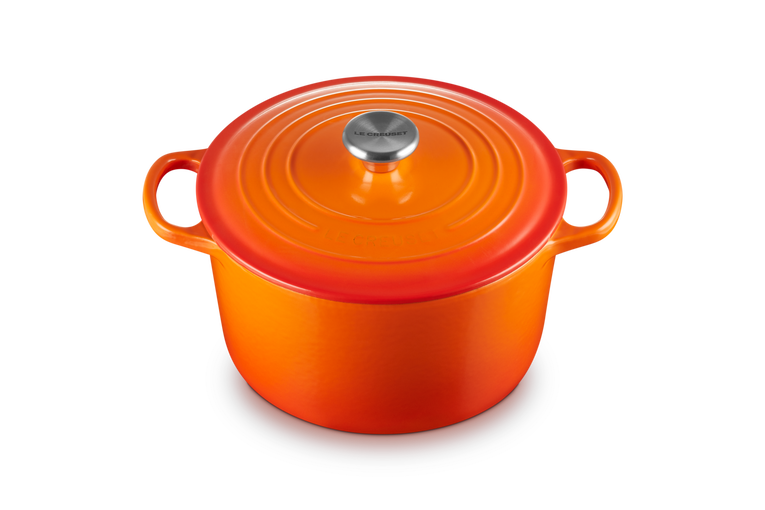 Le Creuset Hoher runder Bräter aus Gusseisen Vatertagsangebot