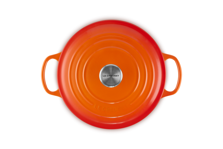 Le Creuset Hoher runder Bräter aus Gusseisen Vatertagsangebot