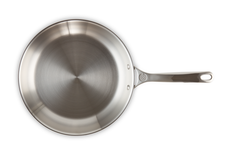 Le Creuset Unbeschichtete flache Pfanne aus 3-ply PLUS Edelstahl Valentinstagsangebot