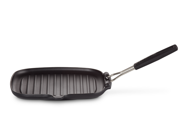 Le Creuset Quadratische Grillpfanne mit Silikongriff aus Gusseisen