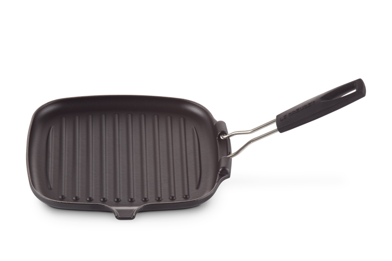Le Creuset Quadratische Grillpfanne mit Silikongriff aus Gusseisen Online Outlet