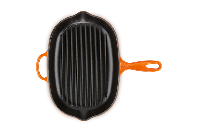 Le Creuset Ovale Grillpfanne aus Gusseisen Große Rabatte