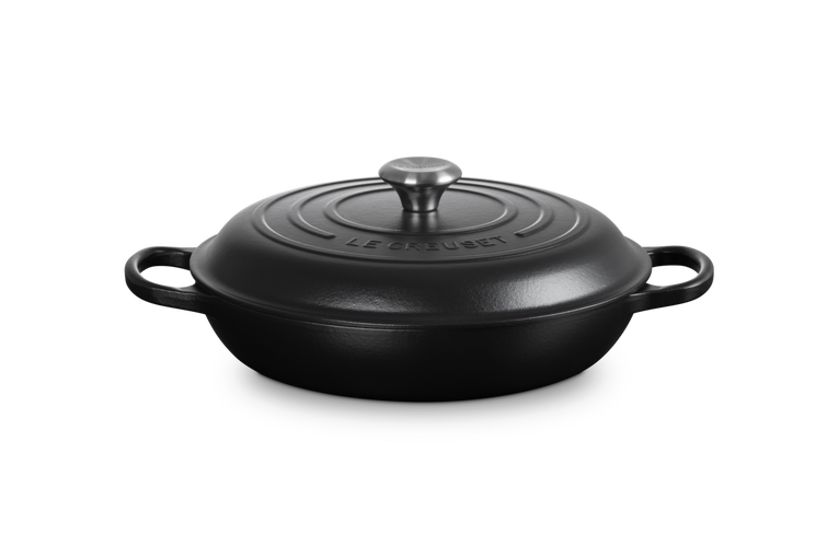 Le Creuset Gourmet-Profitopf mit schwarzer Innenemaille aus Gusseisen