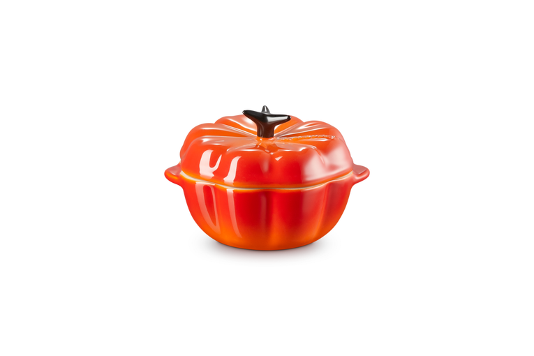 Le Creuset Kürbisförmchen mit Deckel aus Steinzeug
