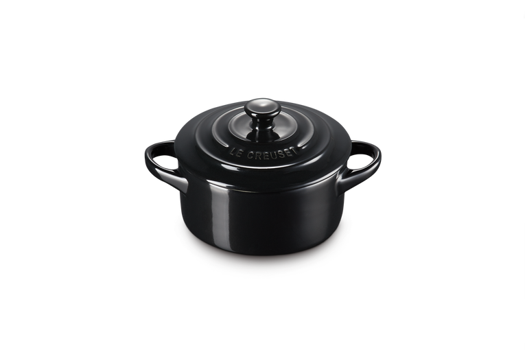Le Creuset Mini Cocotte mit farbigem Knauf aus Steinzeug Nur noch ein Tag übrig