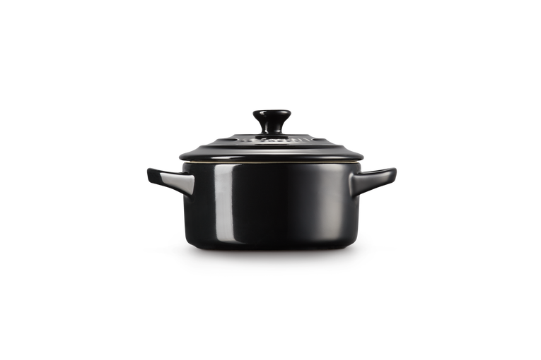 Le Creuset Mini Cocotte mit farbigem Knauf aus Steinzeug Nur noch ein Tag übrig