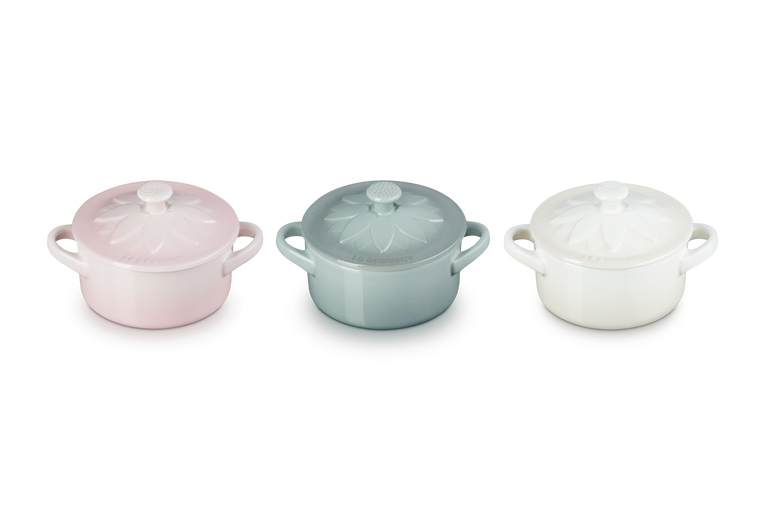 Le Creuset 3er-Set Mini-Cocottes Sonnenblume aus Steinzeug